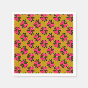 Metal Poinsettia Flowers-18-Pink-Gold-NAPKINS Napkin