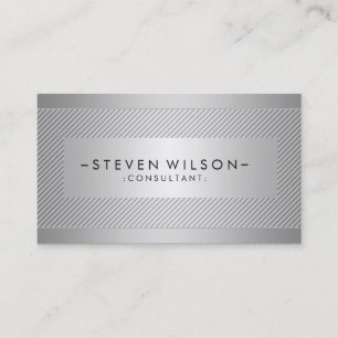 Metal Professional Modern Elegant Black Business Card