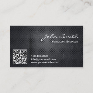 Metal QR Code Petroleum Engineer Business Card