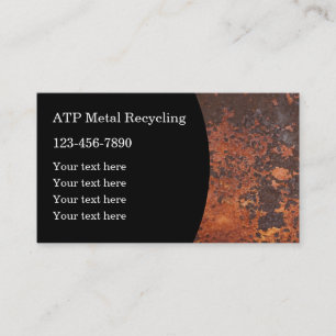 Metal Recycling Modern Rusty Business Cards