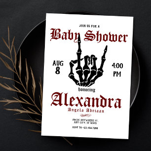 Metal Rock Baby Shower Invitation