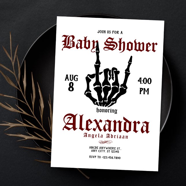 Metal Rock Baby Shower Invitation (Creator Uploaded)