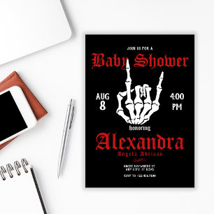 Metal Rock Baby Shower Invitation