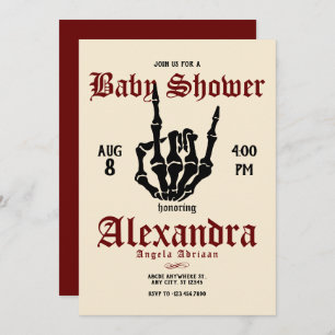 Metal Rock Baby Shower Invitation