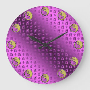 Metal Rooster Large Clock