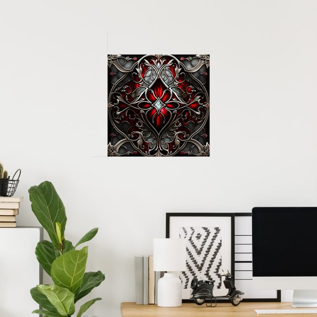 Metal Ruby Art Poster (Home Office)