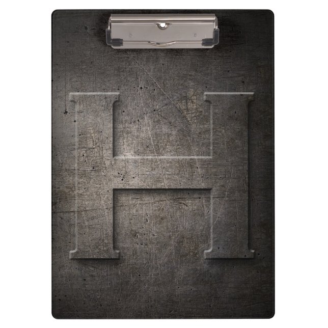 Metal Rustic H Monogram Clipboard (Front)