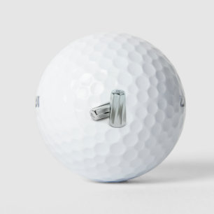 Metal salt and pepper shakers golf balls