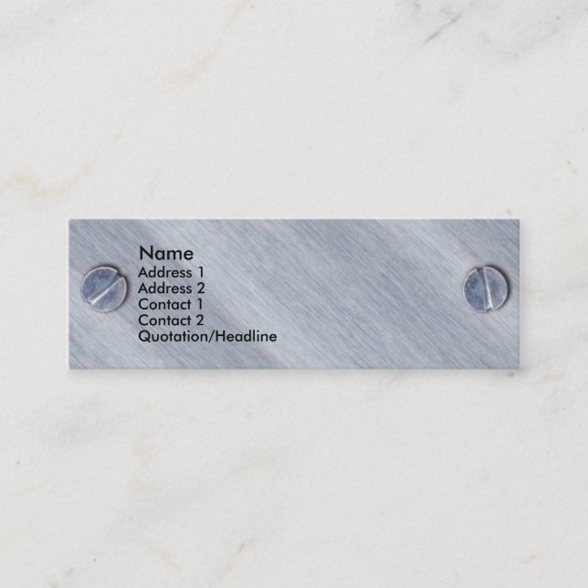 Metal Screws Profile Card (Front)