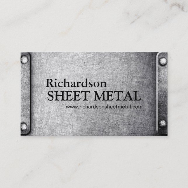 METAL SHEET WORKER BUSINESS CARD (Front)