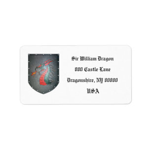 Metal Shield Dragon White Label