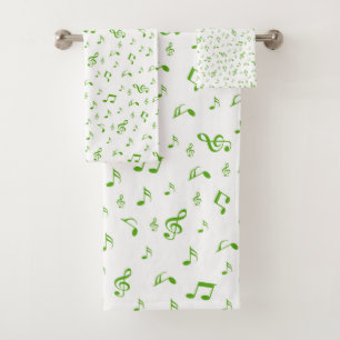 metal, shiny, pattern, music, note, elegan bath towel set