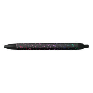 metal, shiny, pattern, music, note, elegan black ink pen