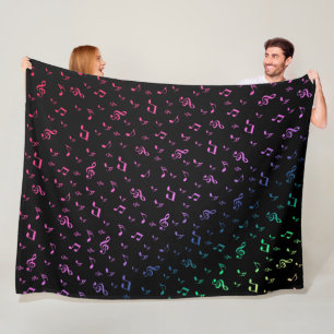 metal, shiny, pattern, music, note, elegan fleece blanket