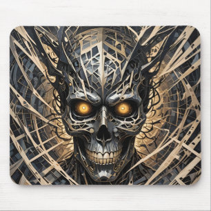 Metal Skull Head Mouse Pad