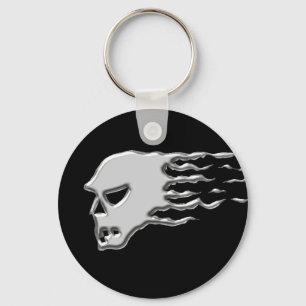 Metal skull key ring