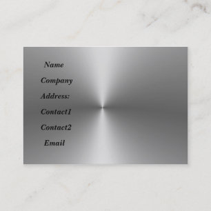 metal sleek 2 sided back metal beads business card