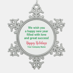 Metal Snowflake Christmas Ornament Personalised
