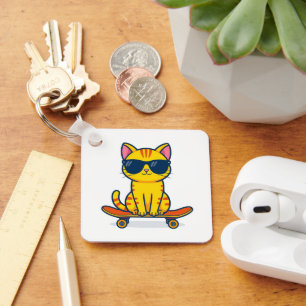 Metal Square Keychain 