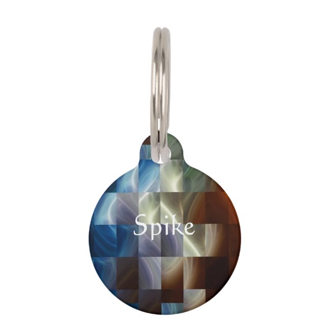 Metal Squares Pet Tag (Front)