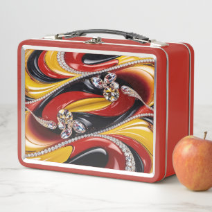 Metal Stainless Lunchbox with Belgian Colors