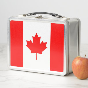 Metal Stainless Lunchbox with Canada flag
