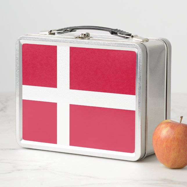 Metal Stainless Lunchbox with Demnark flag (In Situ)