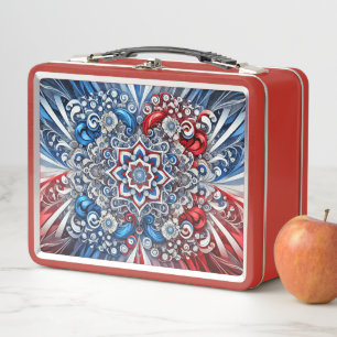 Metal Stainless Lunchbox with French Colours