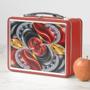 Metal Stainless Lunchbox with German Colours