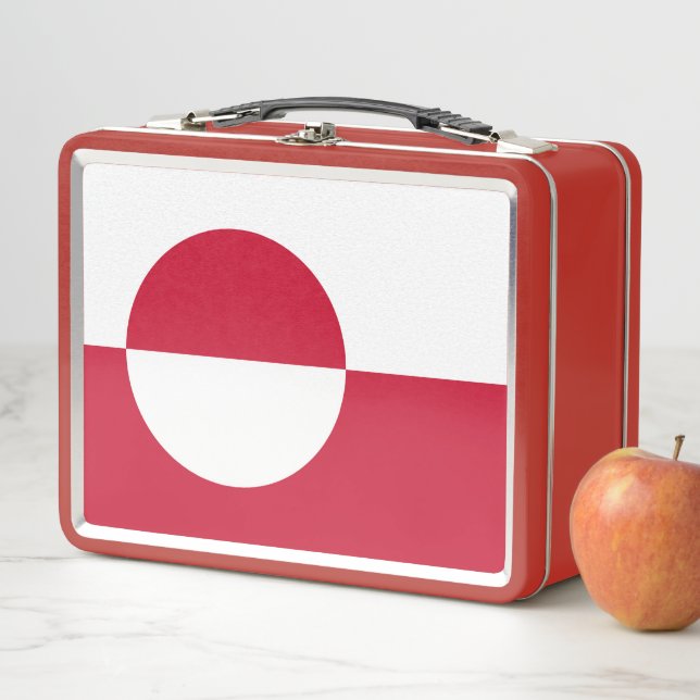 Metal Stainless Lunchbox with Greenland flag (In Situ)
