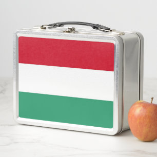 Metal Stainless Lunchbox with Hungary flag