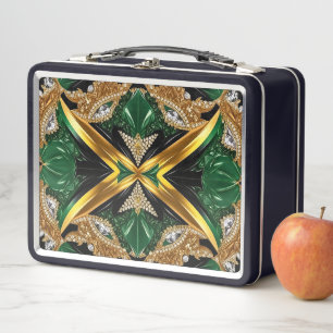 Metal Stainless Lunchbox with Jamaica Colours