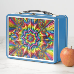 Metal Stainless Lunchbox with LGBTQ Colours