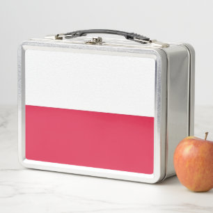 Metal Stainless Lunchbox with Poland flag