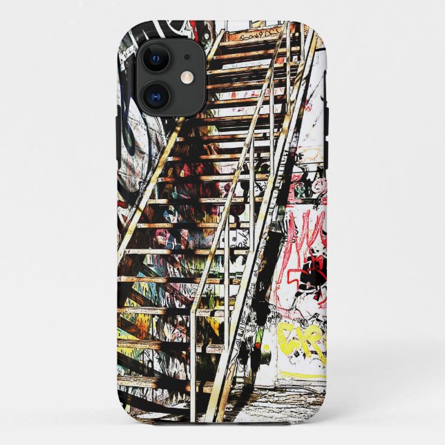 metal staircase with graffiti wall Case-Mate iPhone case (Back)