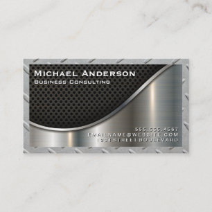 Metal   Steel   Black Mesh Business Card