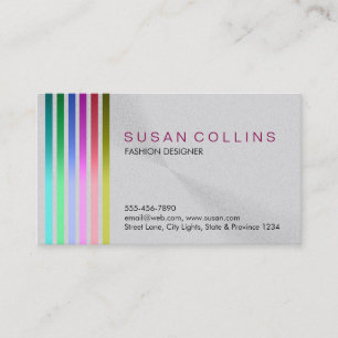 Metal Steel Professional Clean Striped Aluminium Business Card