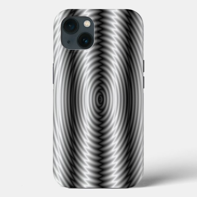 Metal: Steel Sound Wave Illusion High Res Case-Mate iPhone Case (Back)