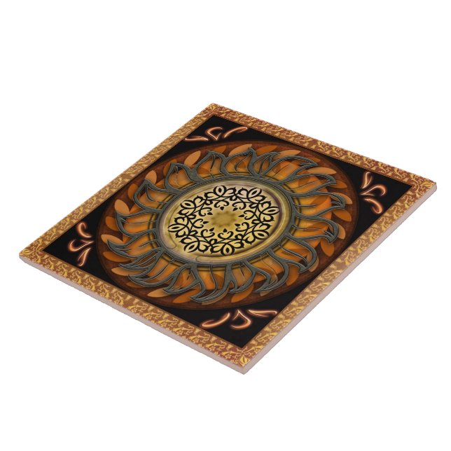 Metal Sun Splendour Tile (Side)
