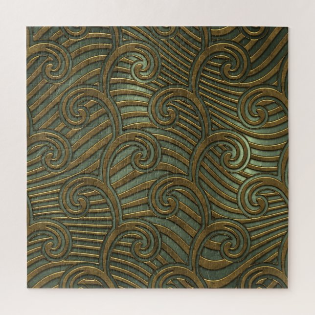 Metal swirls: seamless texture. jigsaw puzzle (Vertical)