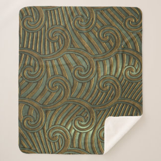 Metal swirls: seamless texture. sherpa blanket