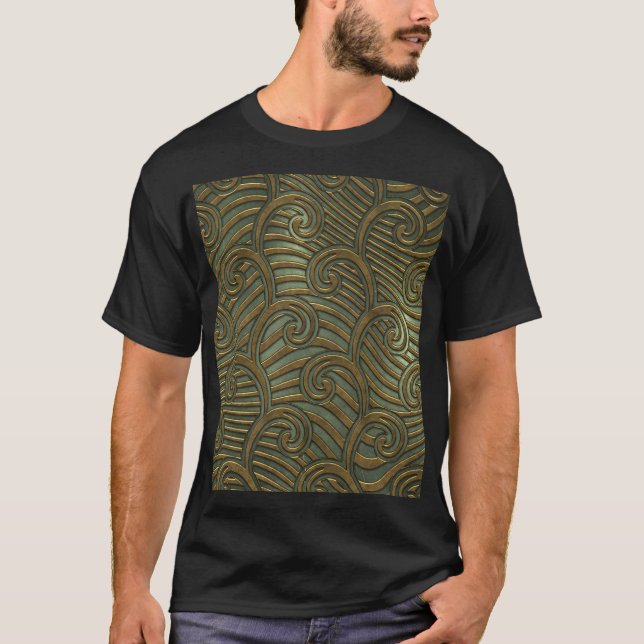 Metal swirls: seamless texture. T-Shirt (Front)