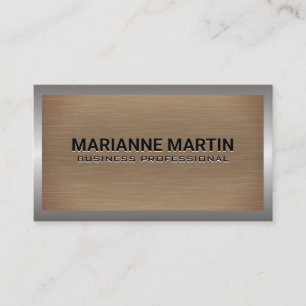 Metal Texture Brushed Industrial Border Business Card