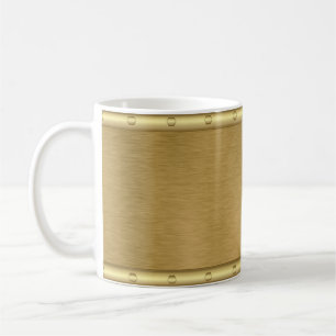 Metal texture gold surface coffee mug