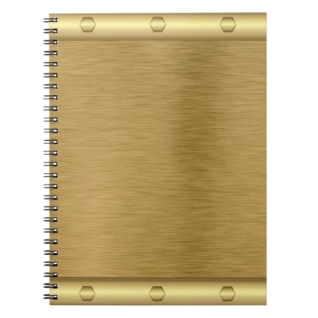 Metal texture gold surface notebook (Front)