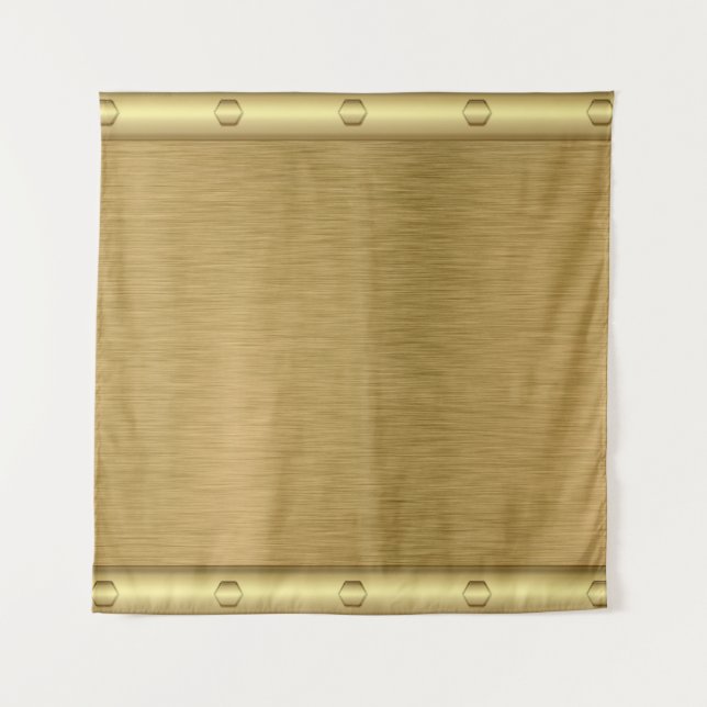 Metal texture gold surface tapestry (Front)