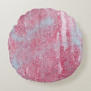 Metal texture with scratches and cracks abstract, round cushion