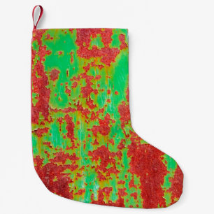 Metal texture with scratches and cracks effect, ab small christmas stocking