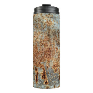 Metal texture with scratches and cracks. Vintage d Thermal Tumbler