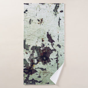 Metal texture with scratches and cracksabstract, a bath towel